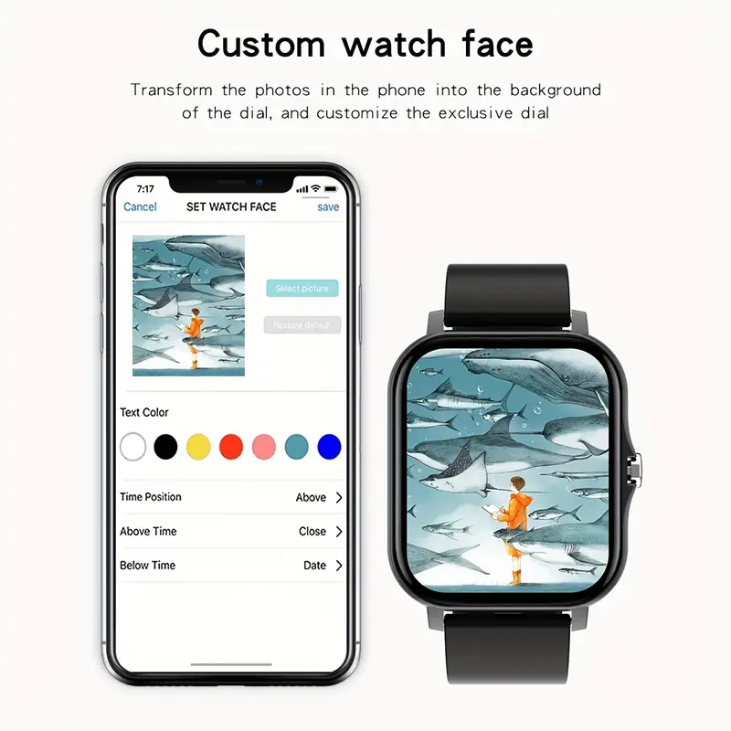 Men's & Women's Smart Watch: Track Calories, Heart Rate, Sleep, Blood Pressure & More! Compatible With Android & IOS Phones 3 Men's & Women's Smart Watch: Track Calories, Heart Rate, Sleep, Blood Pressure & More! Compatible With Android & IOS Phones - Image 3