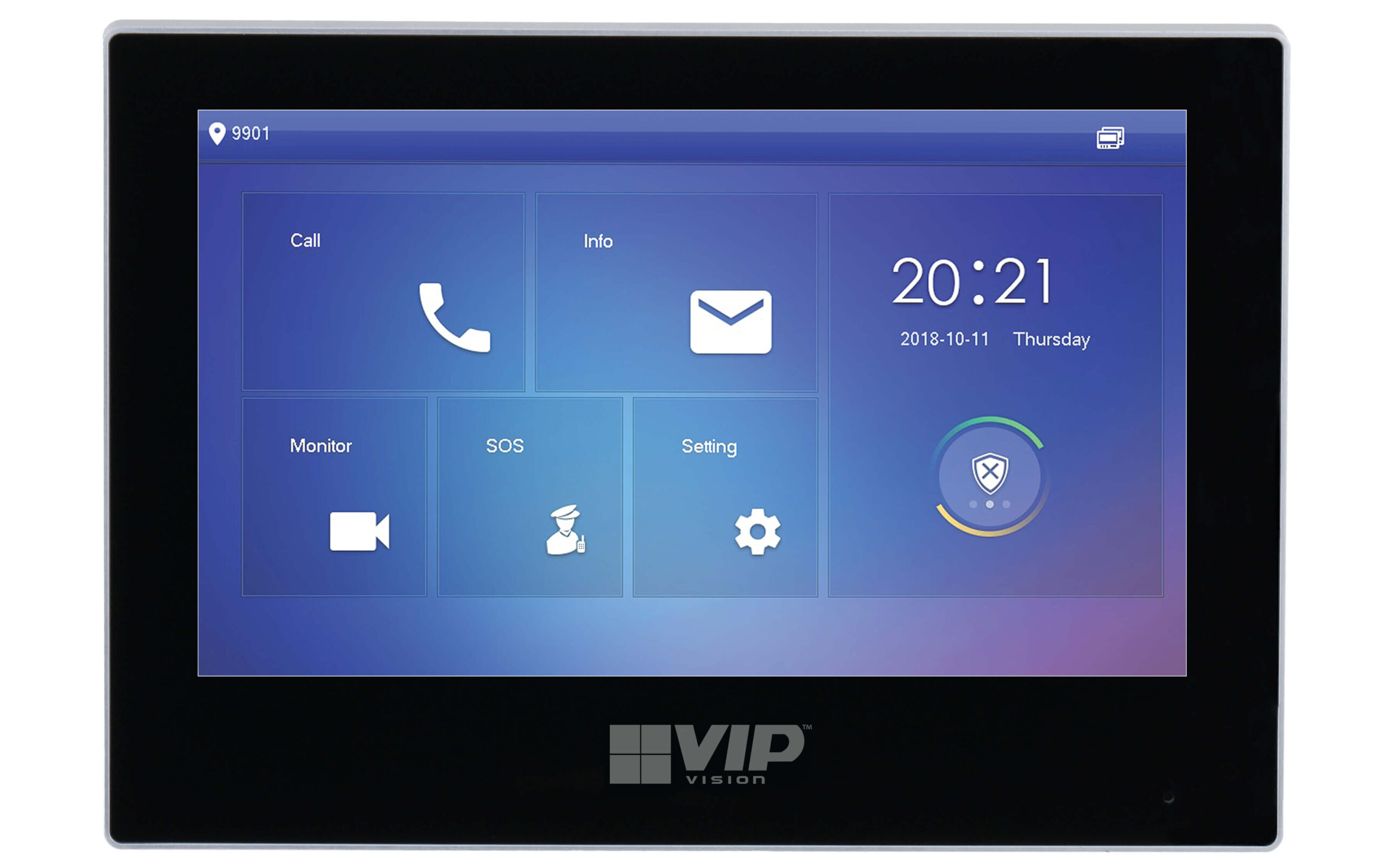 VIP Vision Residential Series BIG 10" IP Intercom Touch Screen Monitor (Black) - INTIPMONGBL 1 vip