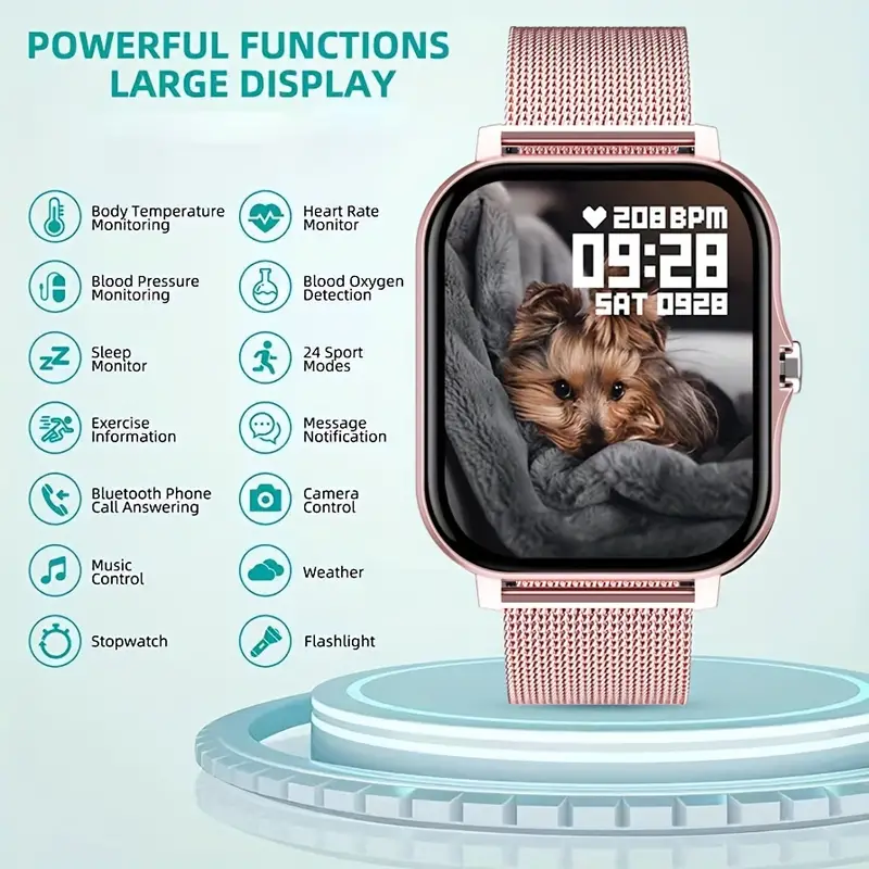 Men's & Women's Smart Watch: Track Calories, Heart Rate, Sleep, Blood Pressure & More! Compatible With Android & IOS Phones 4 Men's & Women's Smart Watch: Track Calories, Heart Rate, Sleep, Blood Pressure & More! Compatible With Android & IOS Phones - Image 4